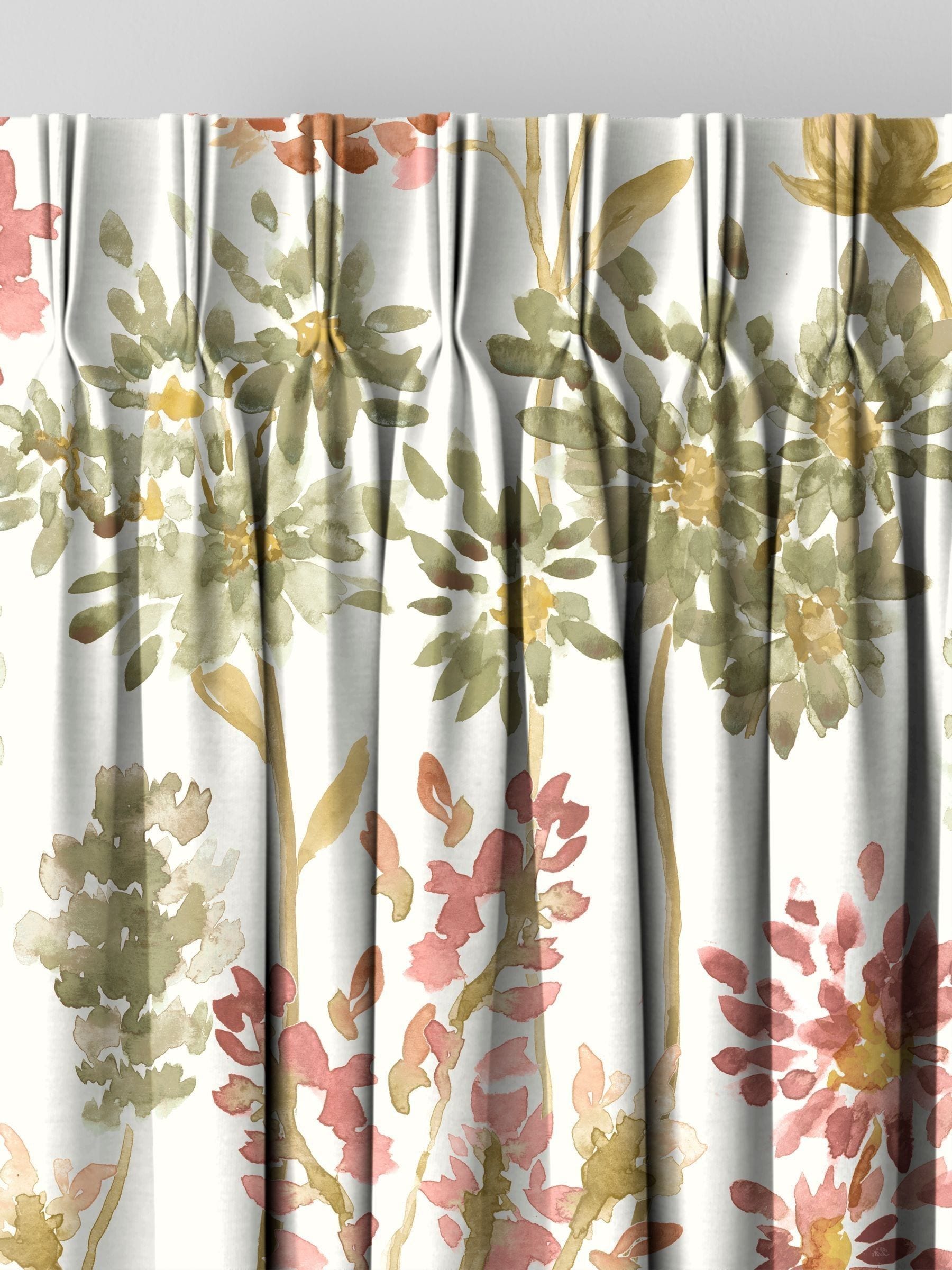 Sienna Odilon red floral made to measure curtains, imported from the UK