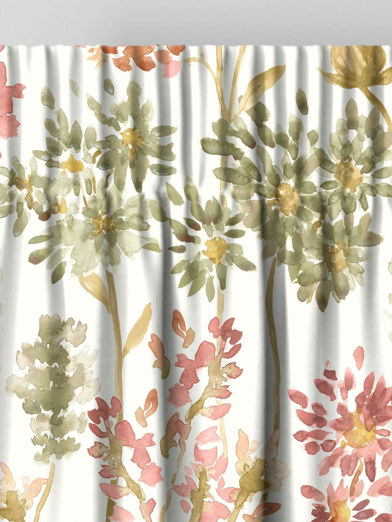 Sienna Odilon red floral made to measure curtains, imported from the UK