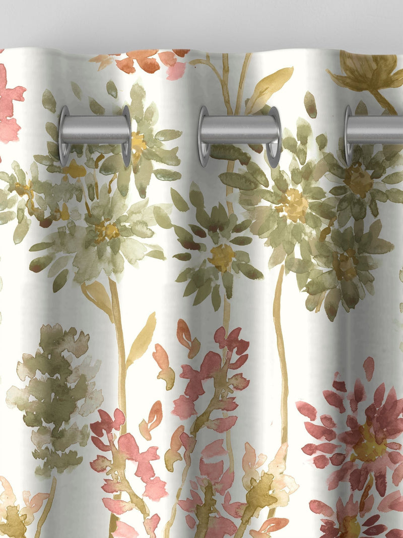 Sienna Odilon red floral made to measure curtains, imported from the UK