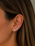 Jon Richard silver tone crystal halo earrings multipack - British product