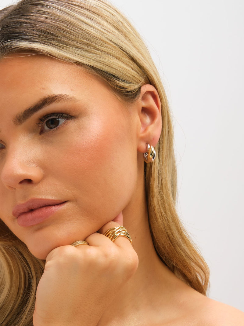 Jon Richard twist hoop earrings - British product