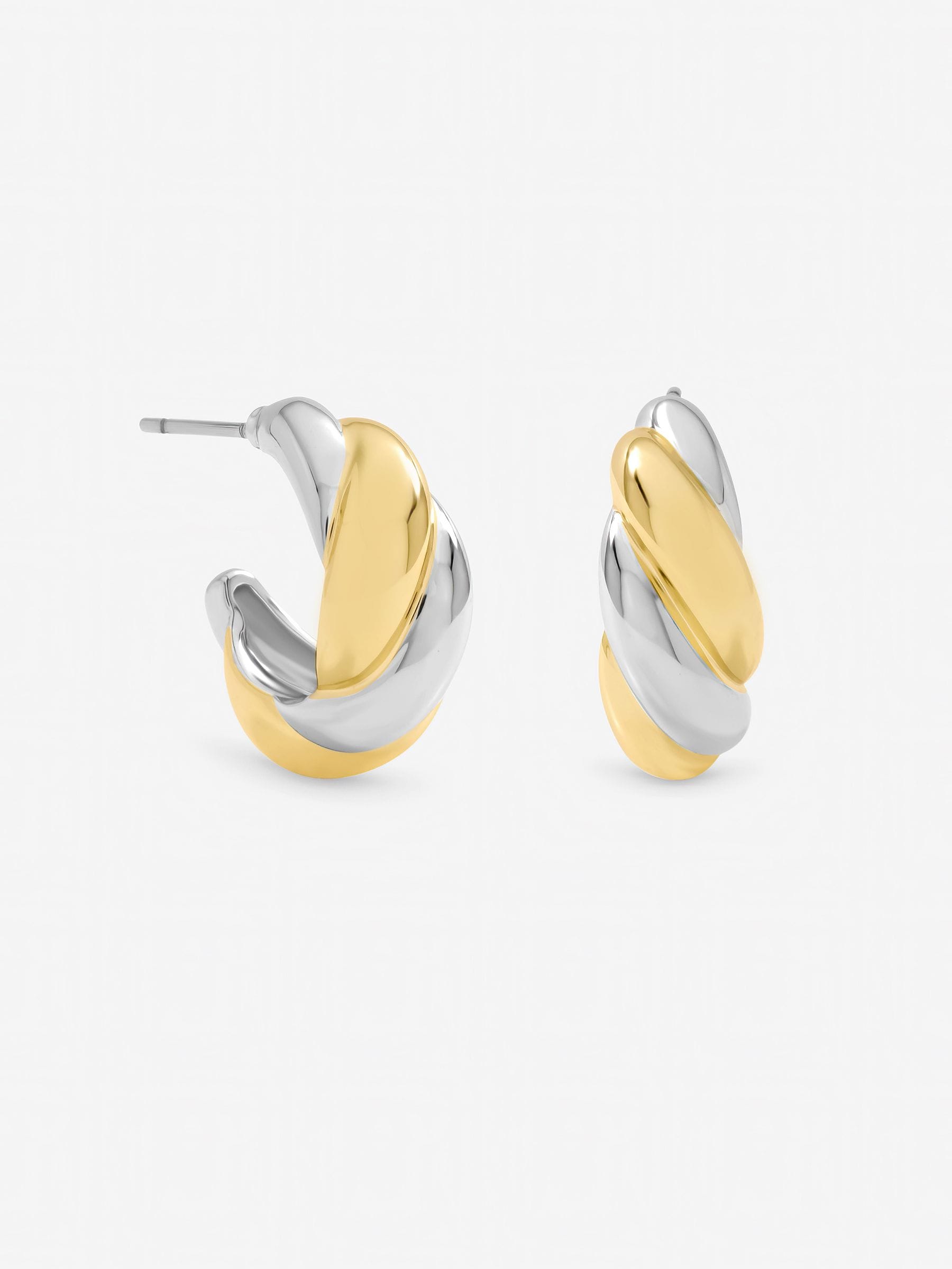 Jon Richard twist hoop earrings - British product