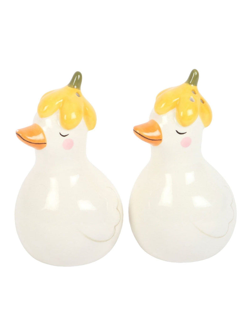Something Different duck salt and pepper shaker white daisy, imported from the UK