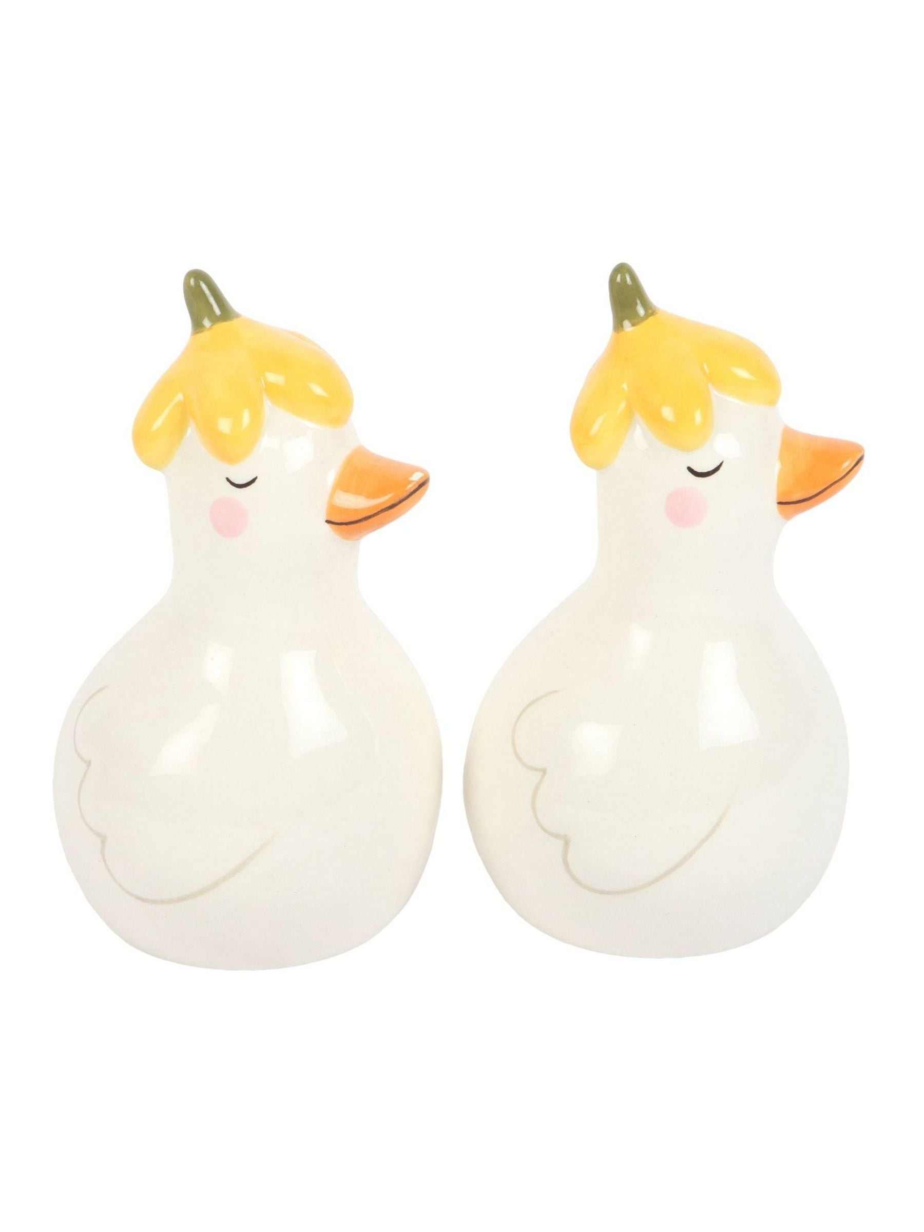 Something Different duck salt and pepper shaker white daisy, imported from the UK
