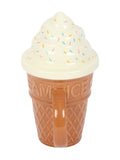 Something Different brown ice cream cone lidded mug, imported from the UK