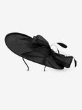 Jon Richard black jet large bow hat fascinator (British brand)