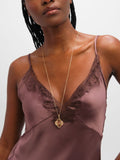 Jon Richard gold tone clover pendant necklace long chain - British product