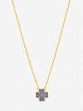 Jon Richard gold plated pink clover heart pendant necklace, UK version