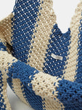 Accessorize blue macrame tote bag, imported from the UK