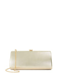 Dune London gold Belinda clutch bag with DD clasp, imported from the UK