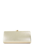 Dune London gold Belinda clutch bag with DD clasp, imported from the UK