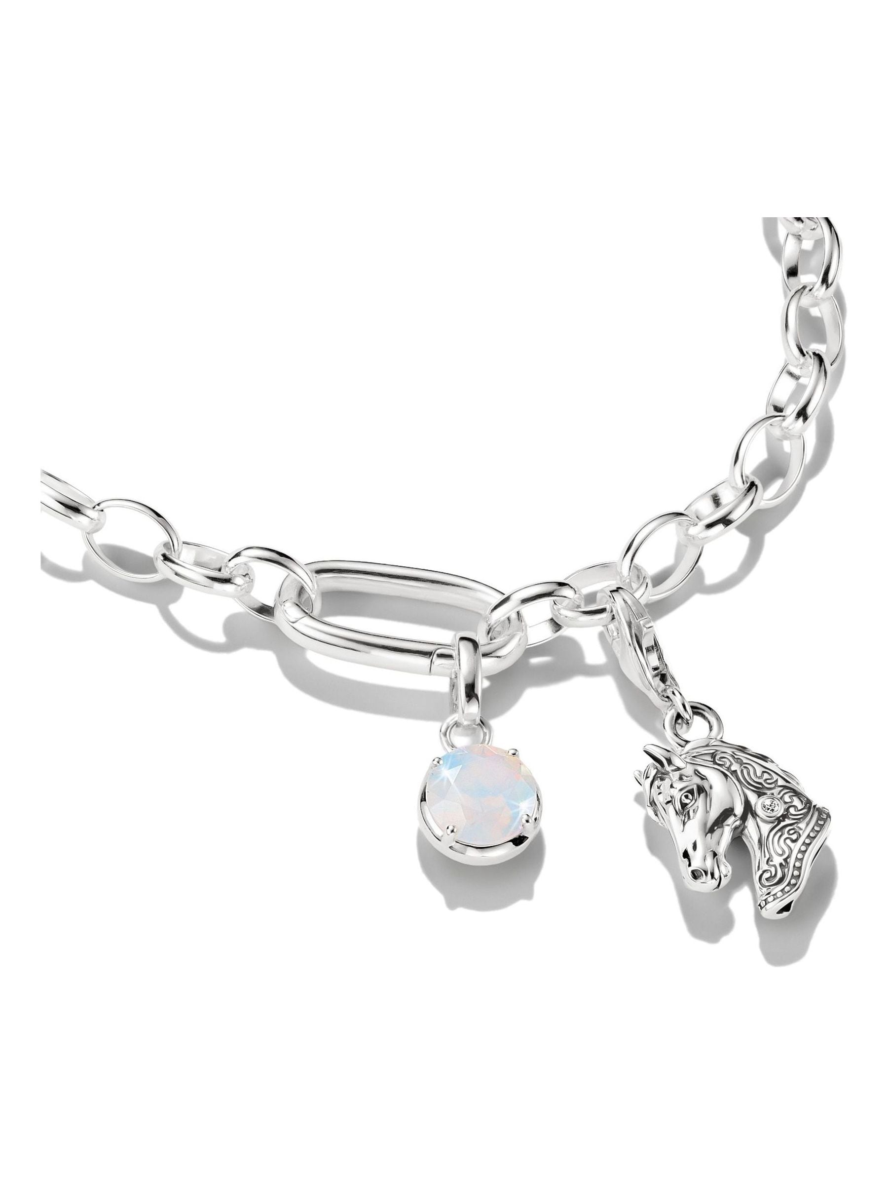 Thomas Sabo June birthstone charm white opal-look stone (British brand)