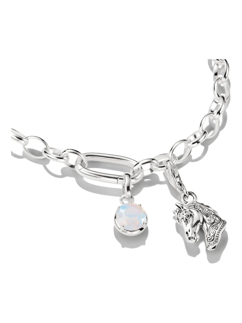 Thomas Sabo June birthstone charm white opal-look stone (British brand)