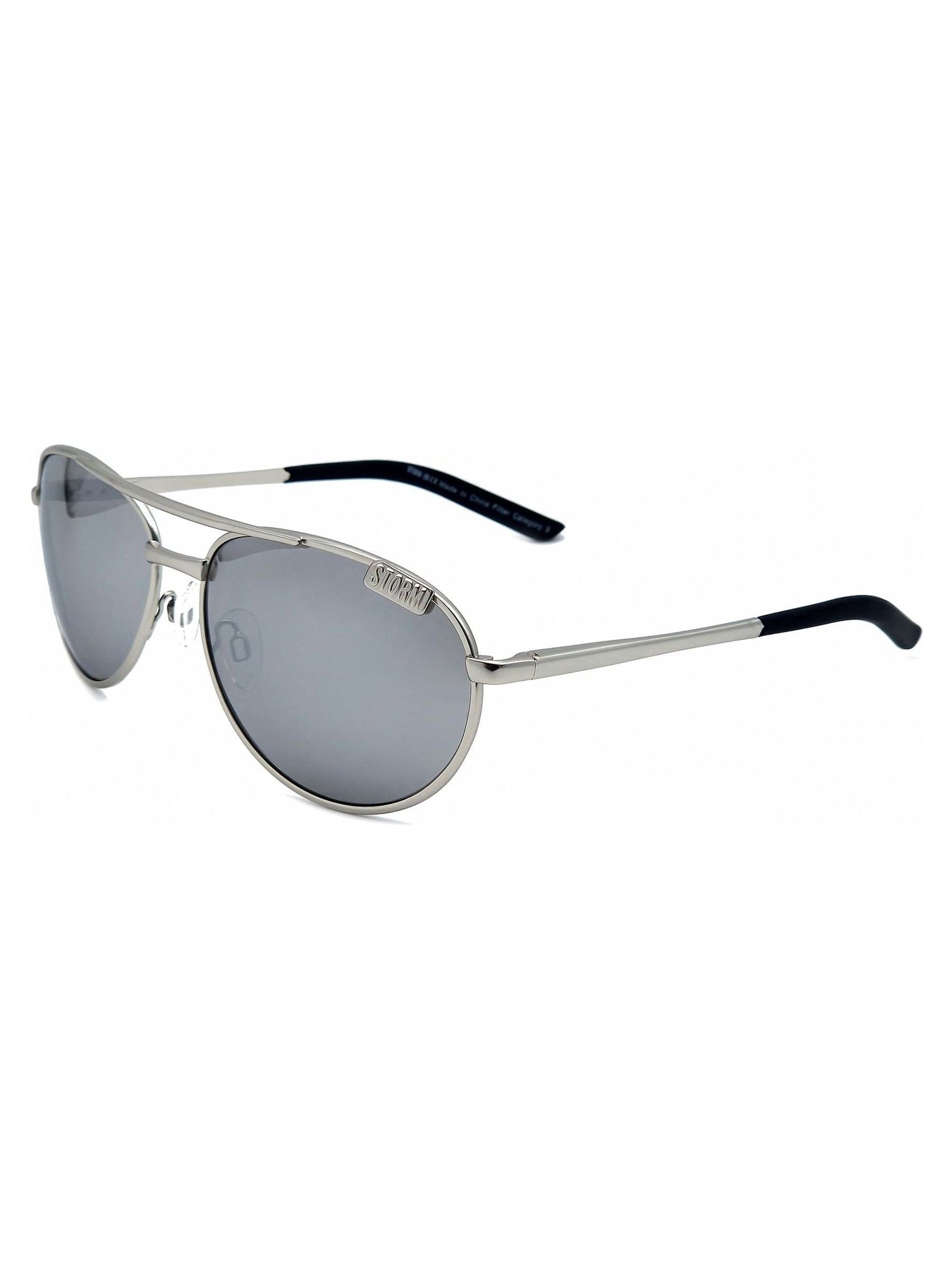 Storm London silver Patroclus teardrop aviator sunglasses, imported from the UK