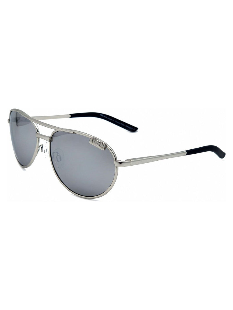 Storm London silver Patroclus teardrop aviator sunglasses, imported from the UK
