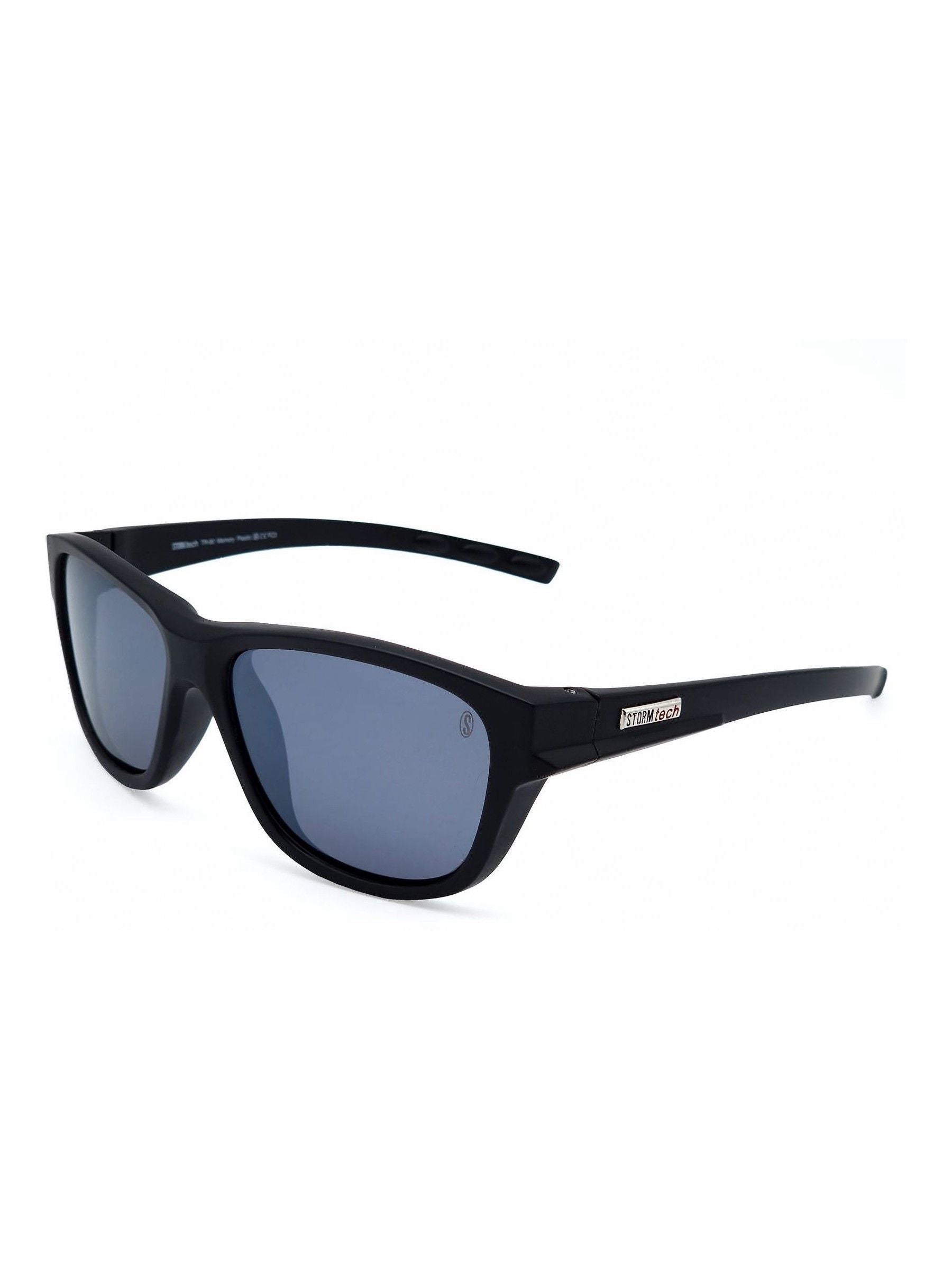 Storm black polarised wrap sunglasses, imported from the UK