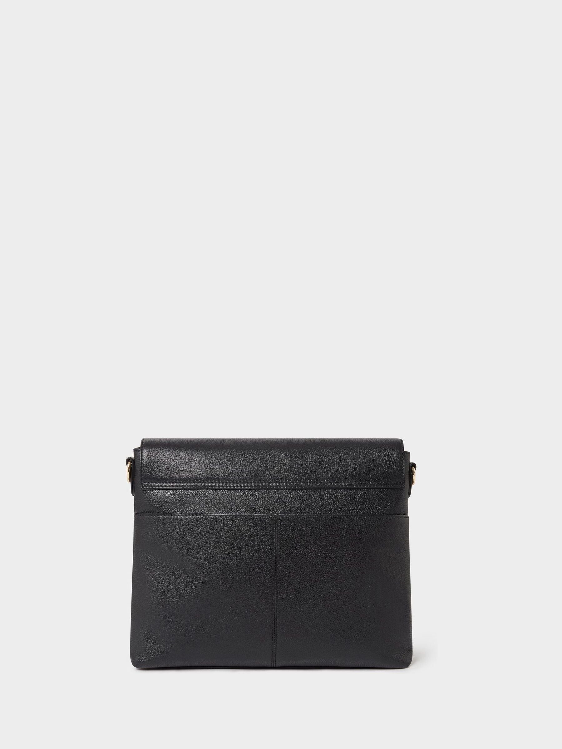 Osprey London Black The Runner Leather Crossbody Bag