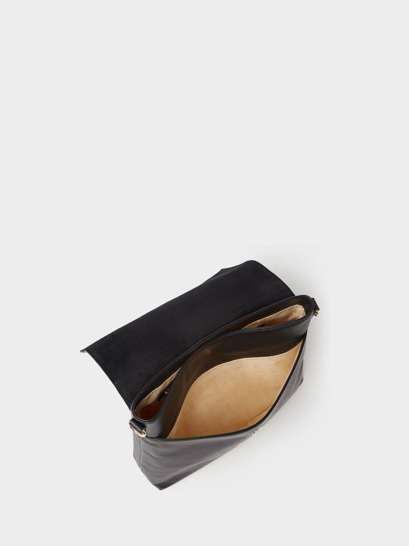 Osprey London Black The Runner Leather Crossbody Bag