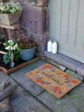 Artsy Mats brown floral doormat - British product