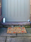 Artsy Mats brown floral doormat - British product