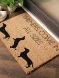 Artsy Mats doormat Natural Black Weiners 60x40cm, UK version