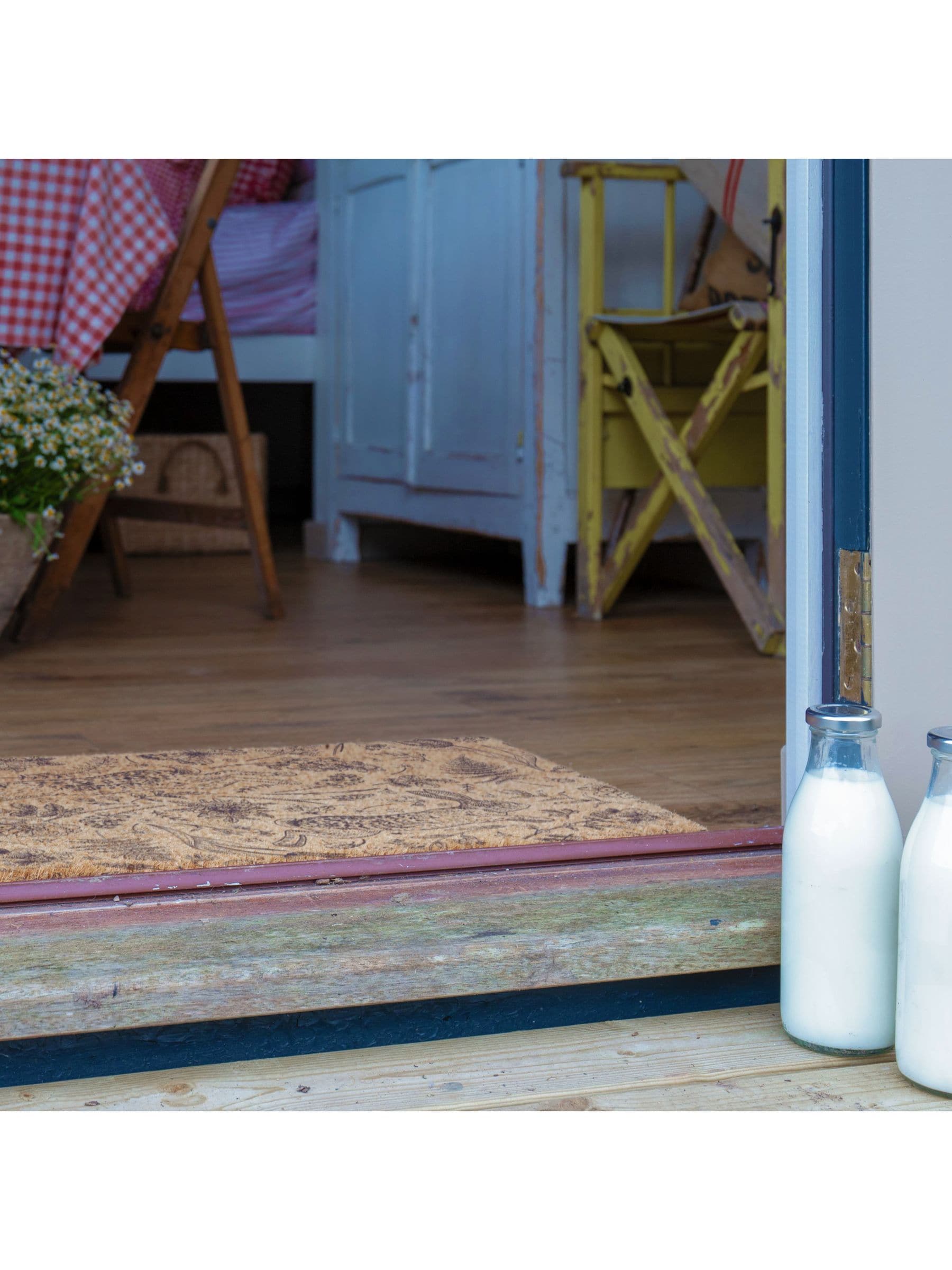 Artsy Mats brown hare print doormat 60x40cm - British product