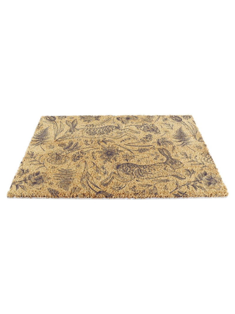 Artsy Mats brown hare print doormat 60x40cm - British product