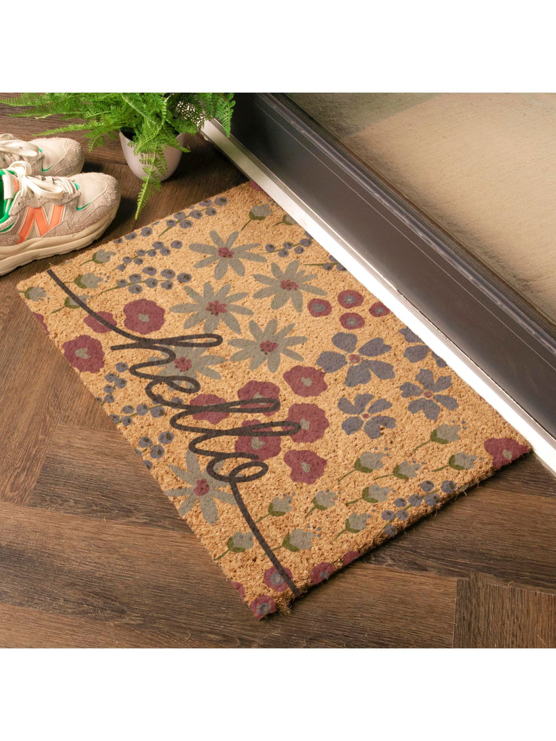 Artsy Mats brown floral doormat 60x40cm (British brand)