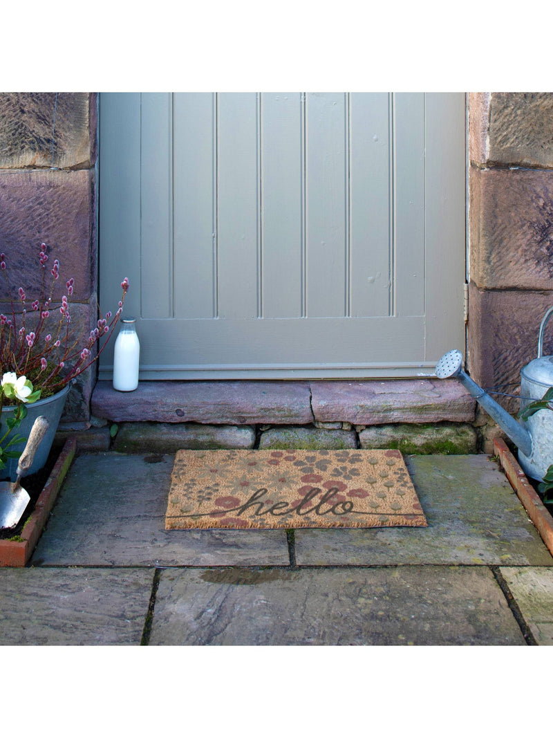 Artsy Mats brown floral doormat 60x40cm (British brand)