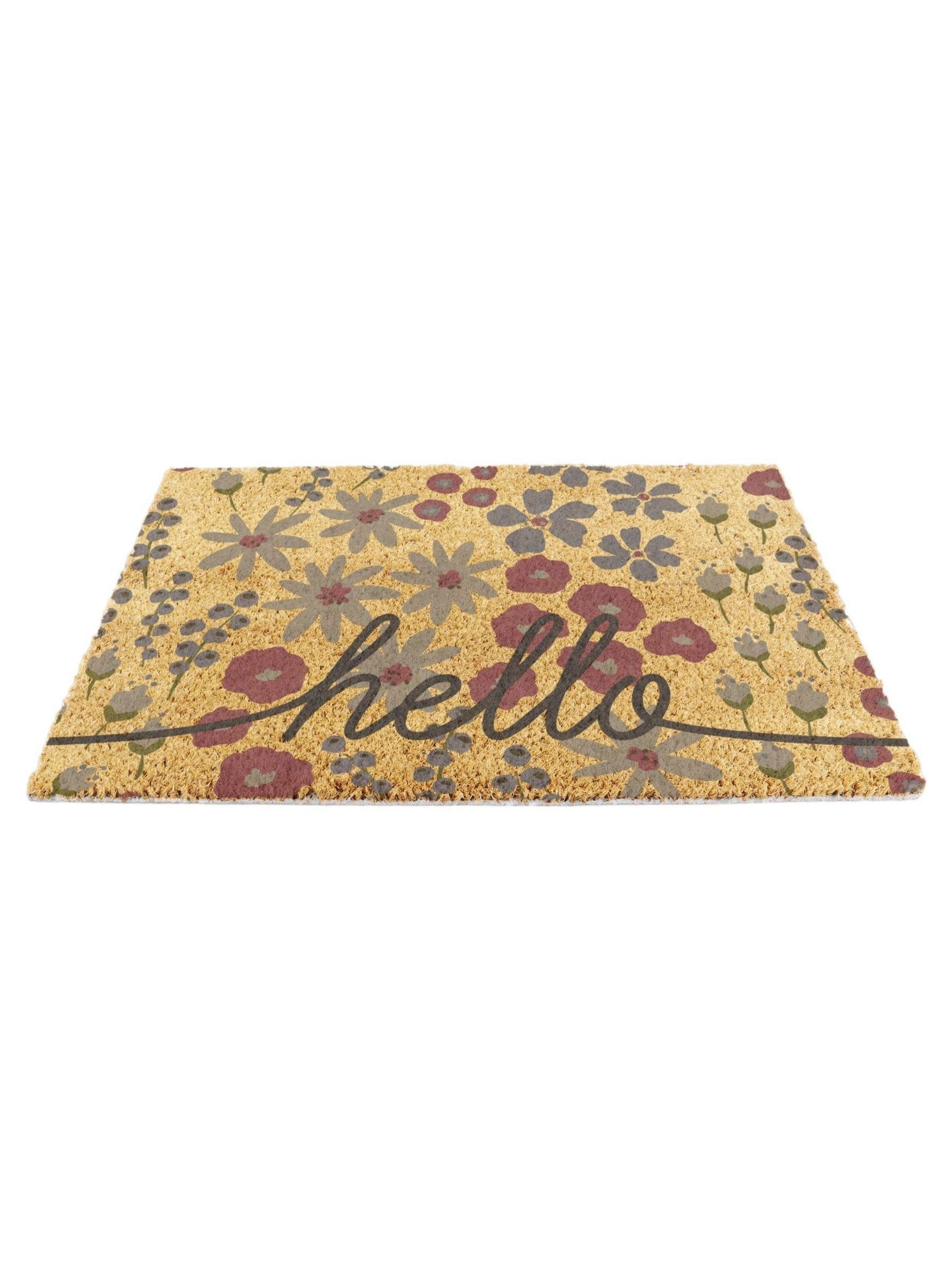 Artsy Mats brown floral doormat 60x40cm (British brand)
