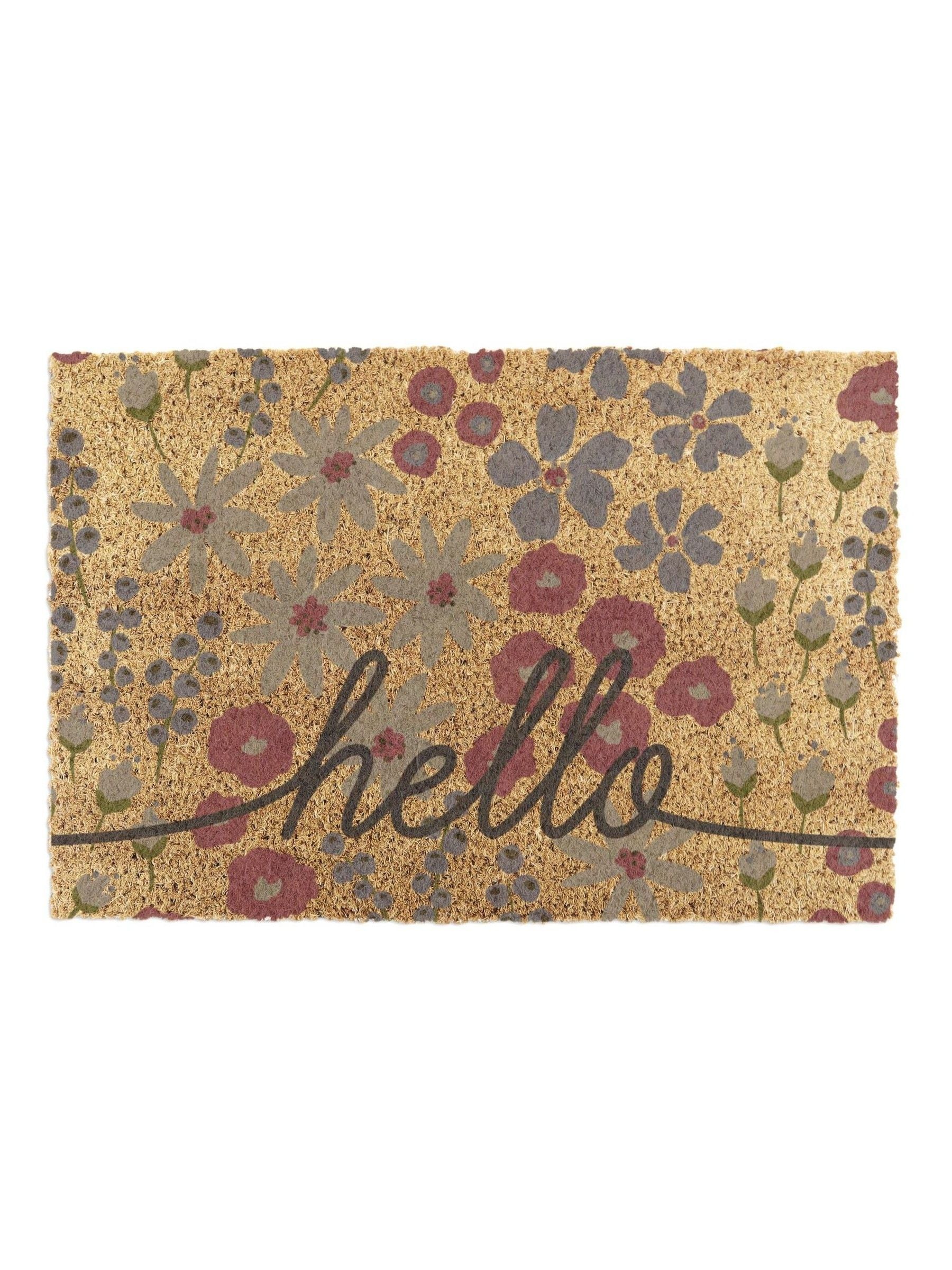 Artsy Mats brown floral doormat 60x40cm (British brand)