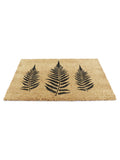 Artsy Mats natural black fern leaf doormat 60x40cm, UK version