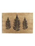 Artsy Mats natural black fern leaf doormat 60x40cm, UK version