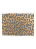 Artsy Mats grey leopard print coir doormat, UK version