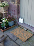 Artsy Mats grey leopard print coir doormat, UK version