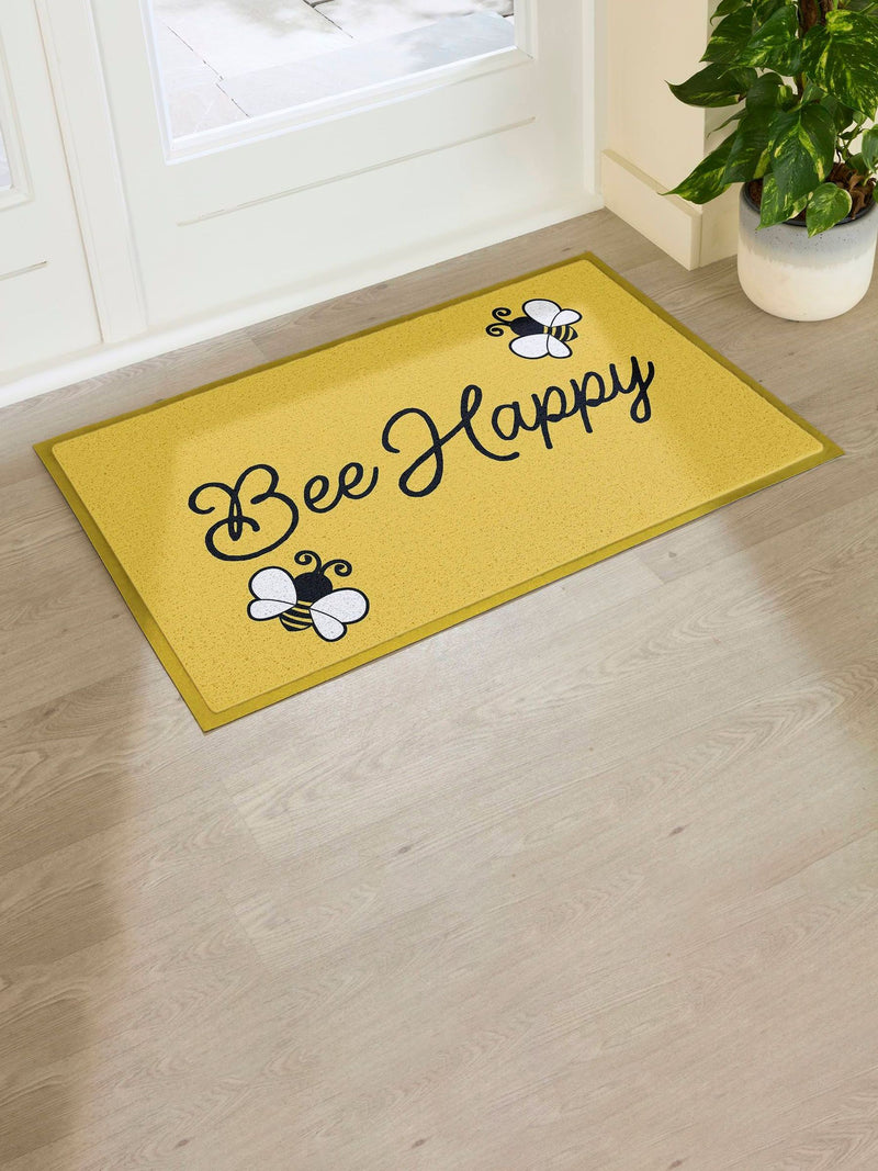 Artsy Mats Yellow Bee Happy doormat 90x60cm (British brand)