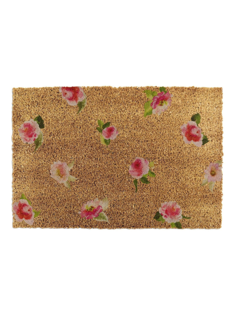 Artsy Mats brown watercolour flowers doormat, UK version