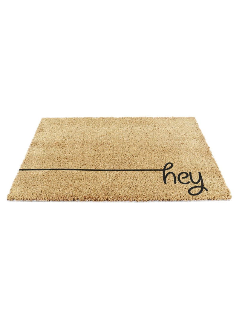 Artsy Mats Natural Black Hey Scribble doormat 60x40cm - British product