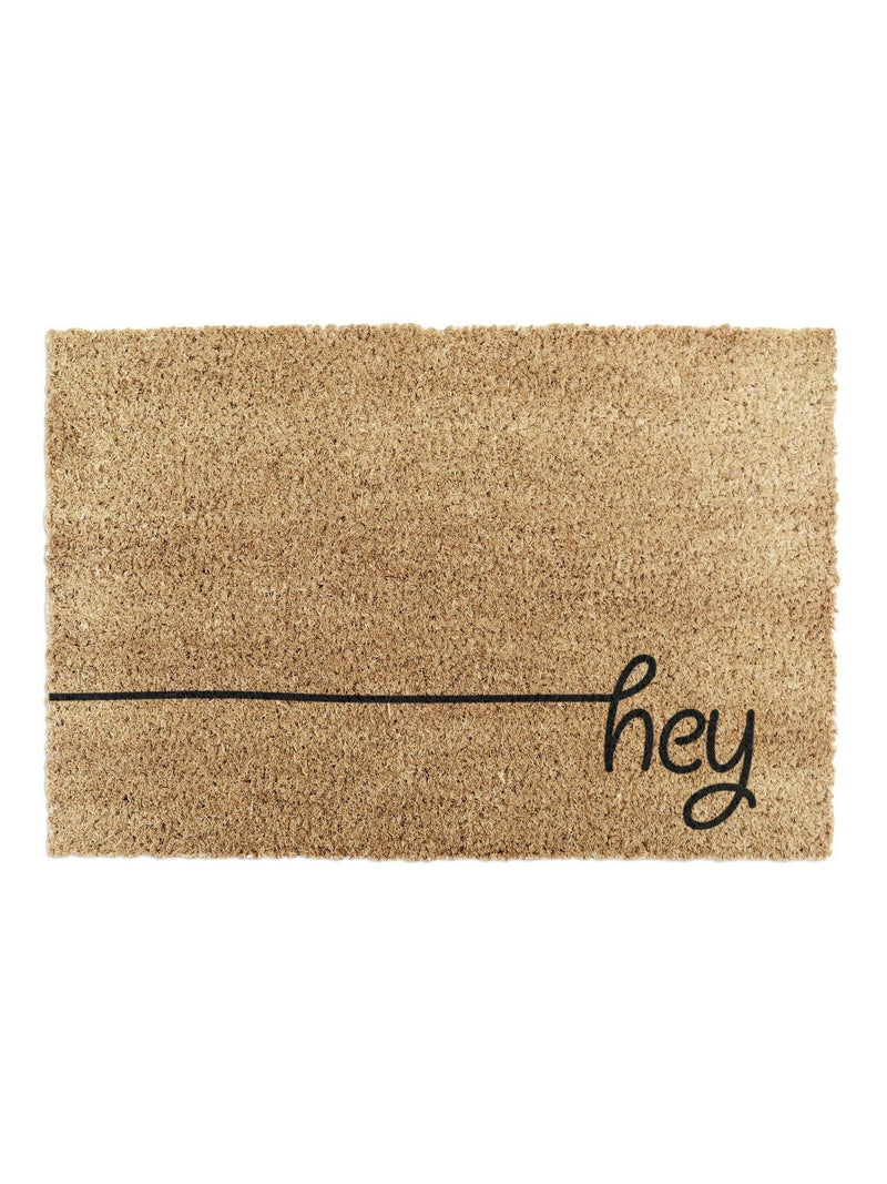 Artsy Mats Natural Black Hey Scribble doormat 60x40cm - British product