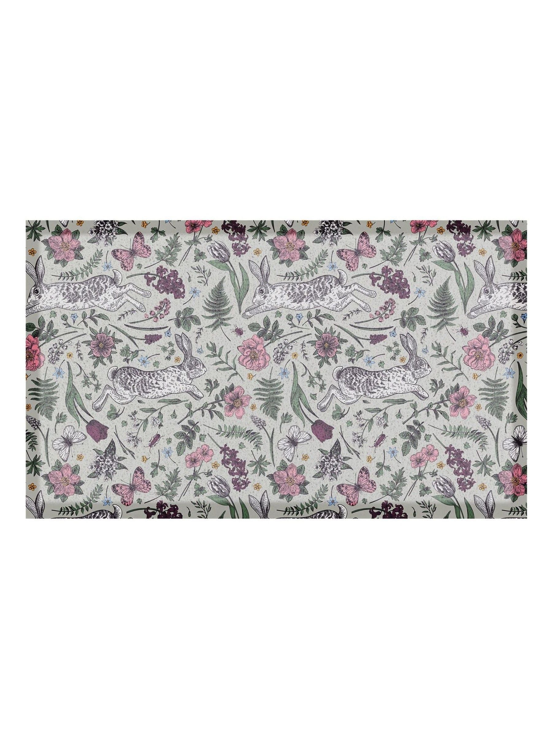 Artsy Mats doormat multi hare wildflowers 70x40cm, imported from the UK