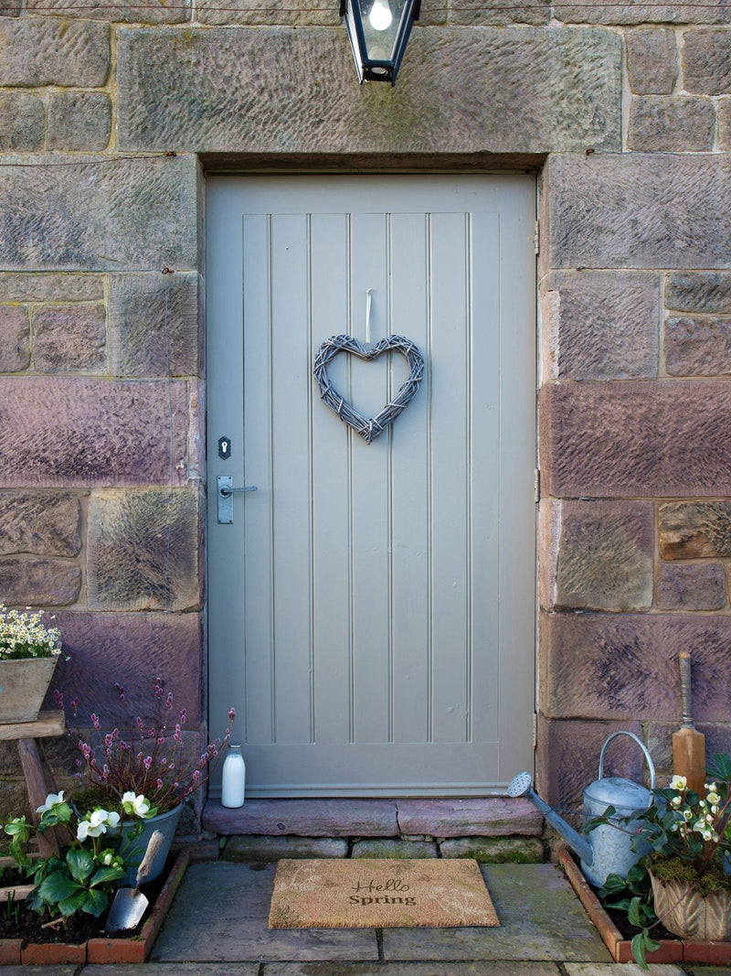 Artsy Mats Brown Hello Spring doormat 60x40cm (British brand)