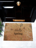 Artsy Mats Brown Hello Spring doormat 60x40cm (British brand)