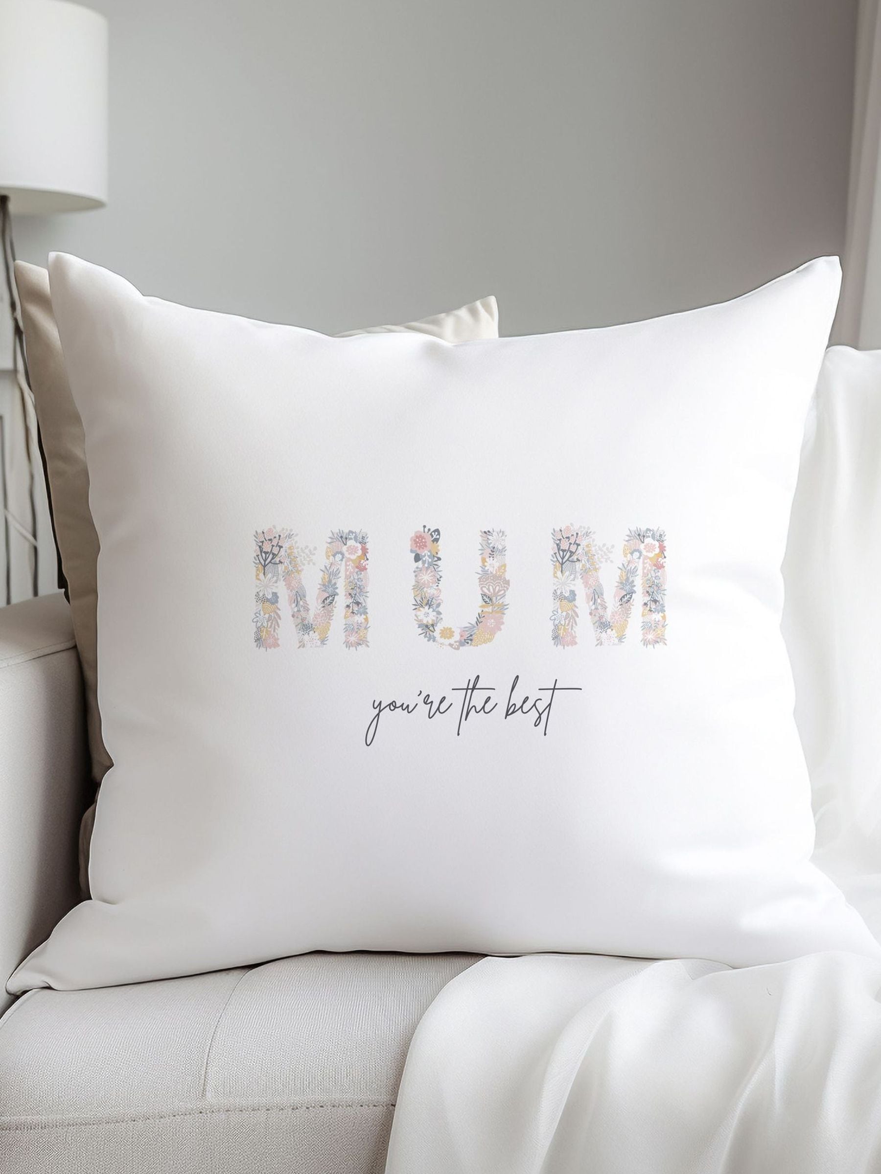 Koko Blossom personalised double heart cushion - British product