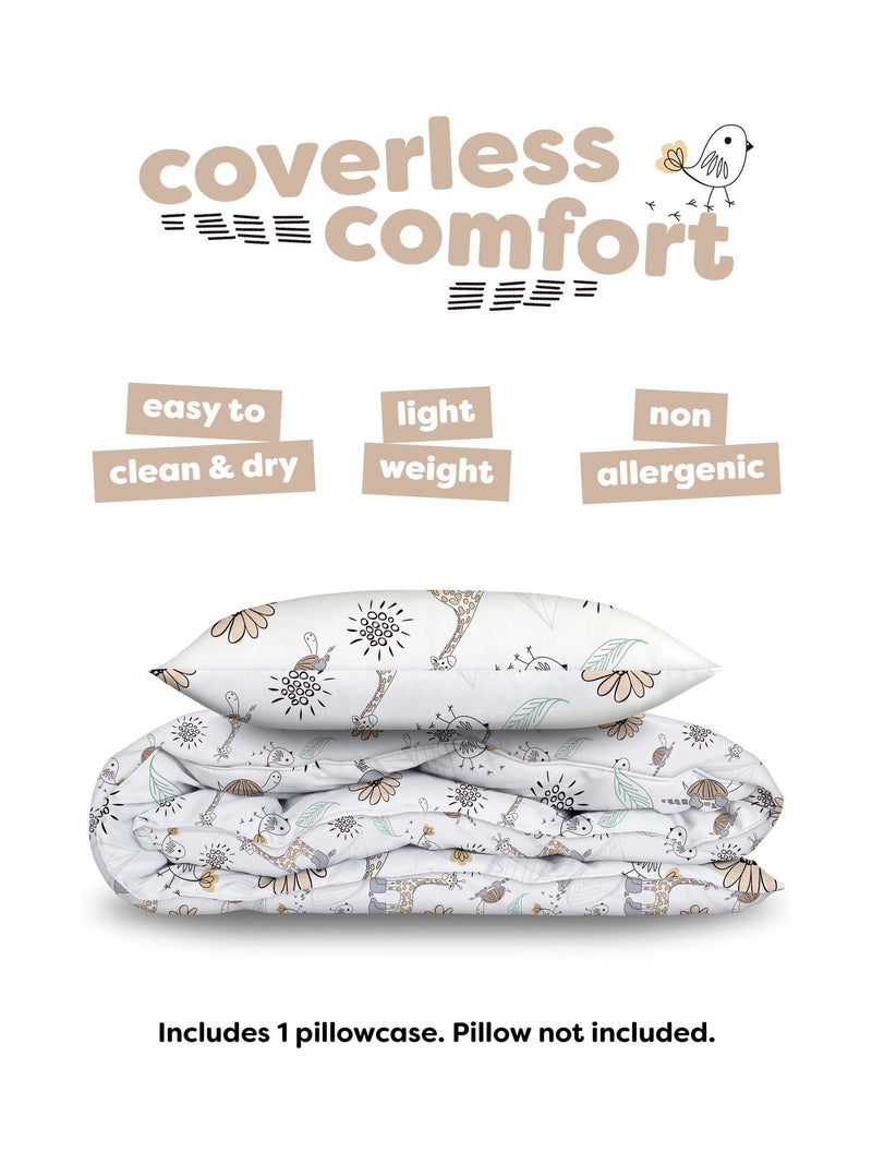 Slumberdown animal print coverless kids duvet single (British brand)