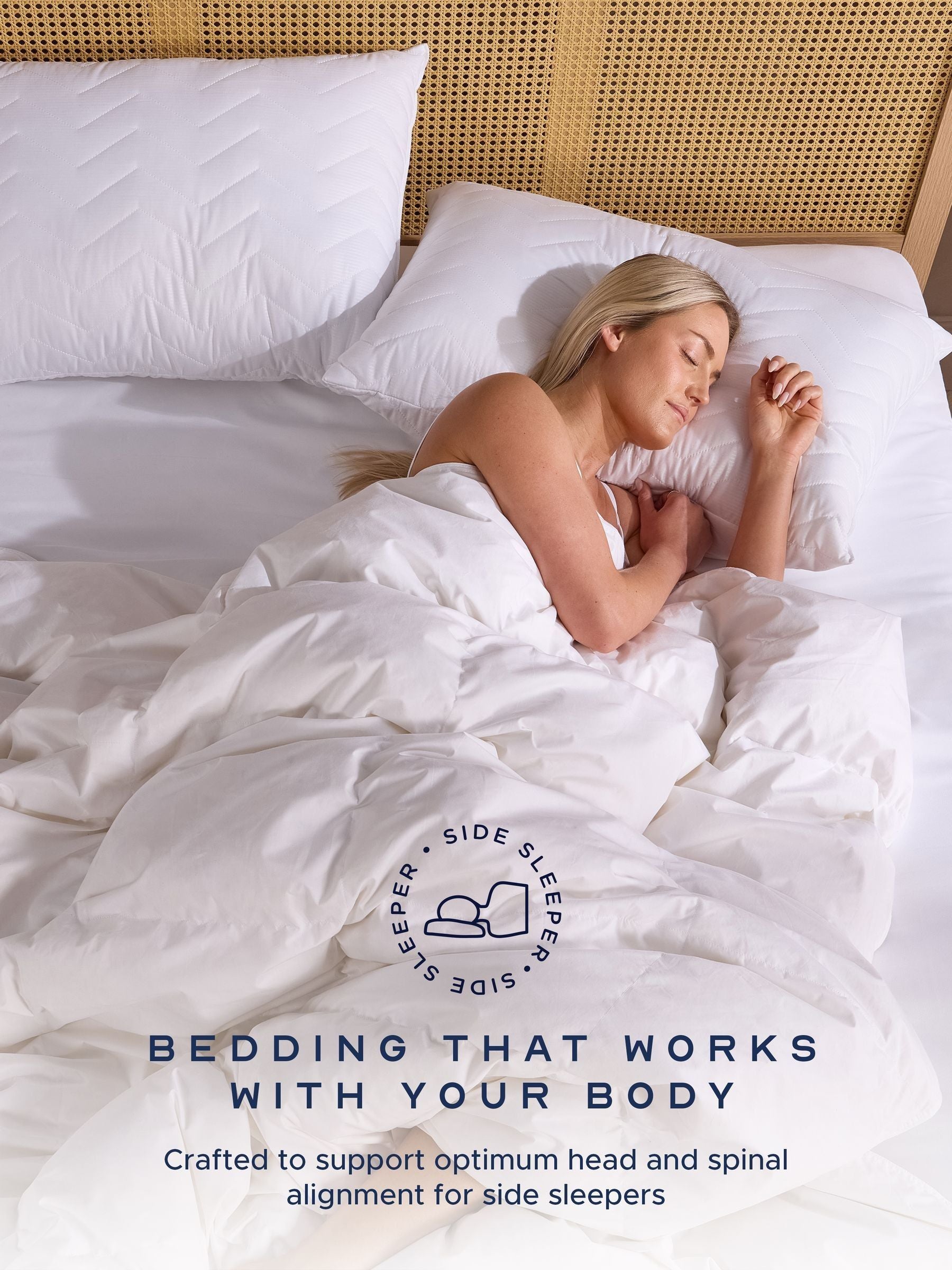Snuggledown firm side sleeper pillows 2 pack - British product