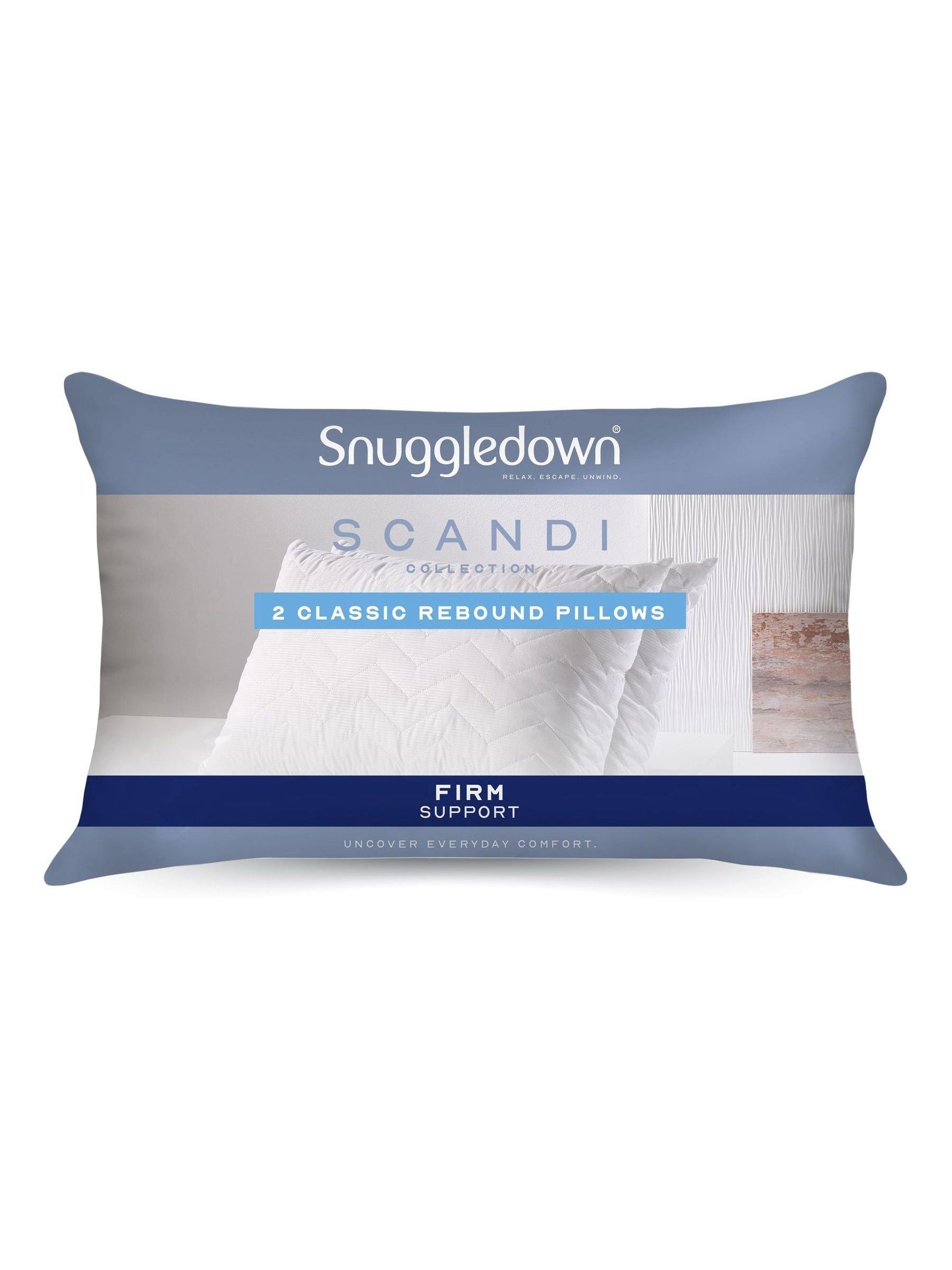 Snuggledown firm side sleeper pillows 2 pack - British product
