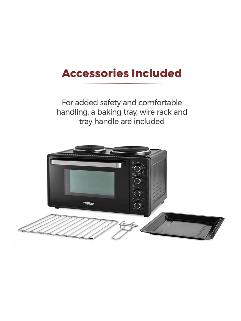 Tower mini oven black 32 litre, UK version