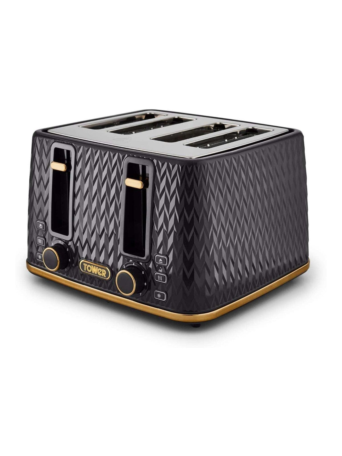 Tower Black Empire 4 Slice Toaster
