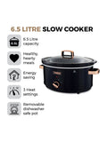 Tower rose gold slow cooker 6.5L stainless steel, UK version