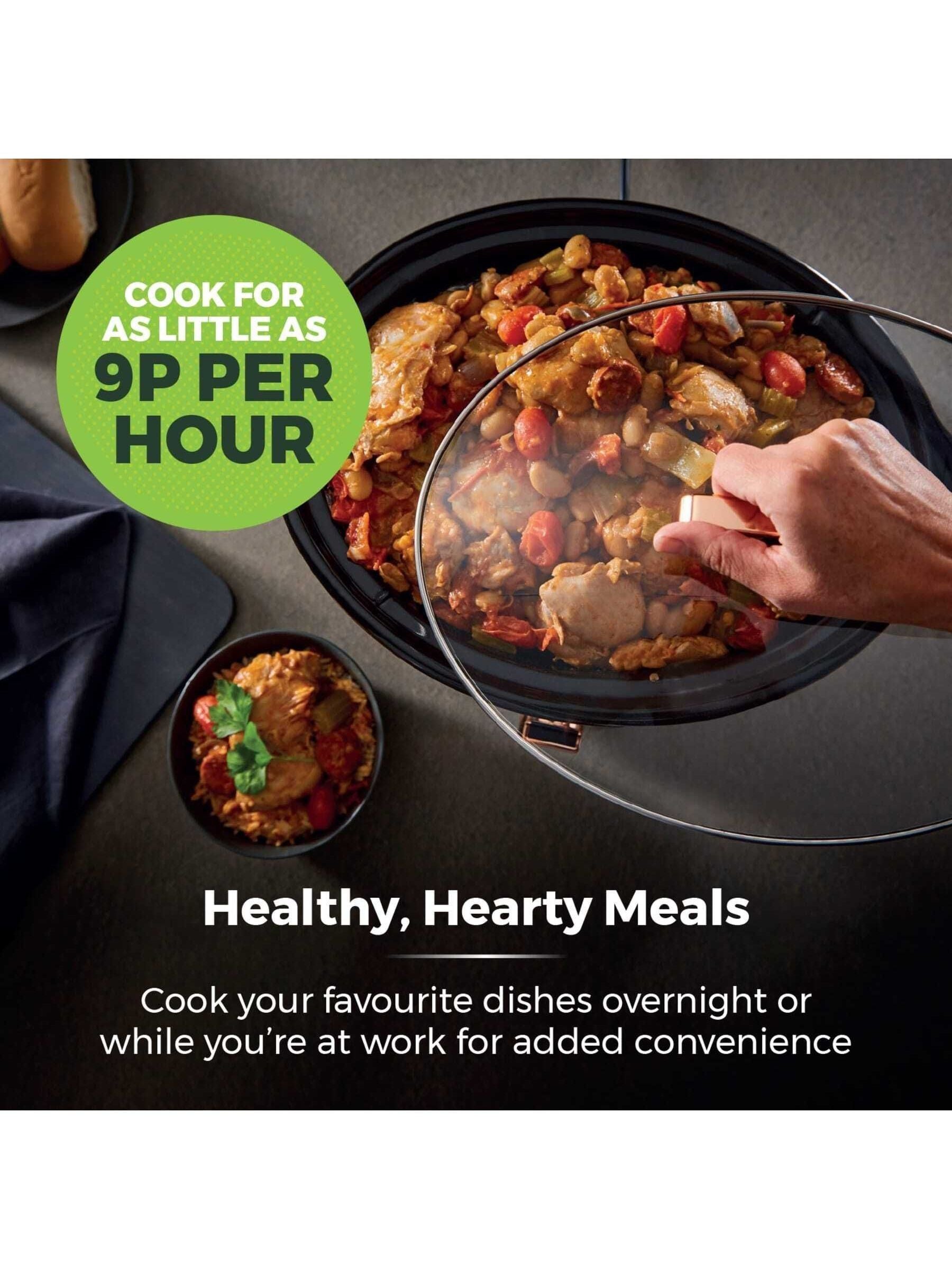 Tower rose gold slow cooker 6.5L stainless steel, UK version